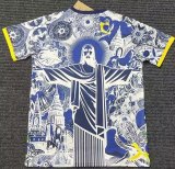 25/26 Brazil  Christ the Redeemer  Blue & White Special Edition Fan Version Jersey