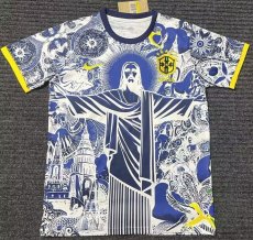 25/26 Brazil  Christ the Redeemer  Blue & White Special Edition Fan Version Jersey
