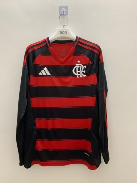 24/25 CR Flamengo Home Long Sleeve Fan Version Jersey