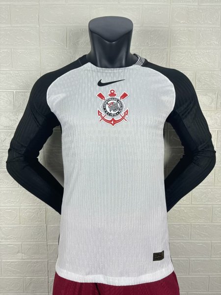 25/26 SC Corinthians Paulista Home Authentic Long Sleeve Jersey