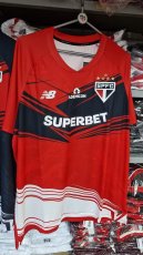 2024/25 Sao Paulo FC New Balance Home Fan Version Jersey (Red/Black/White)