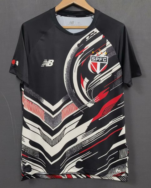 2024/25 Sao Paulo FC New Balance Special Edition/Training Jersey (Black/White/Red)