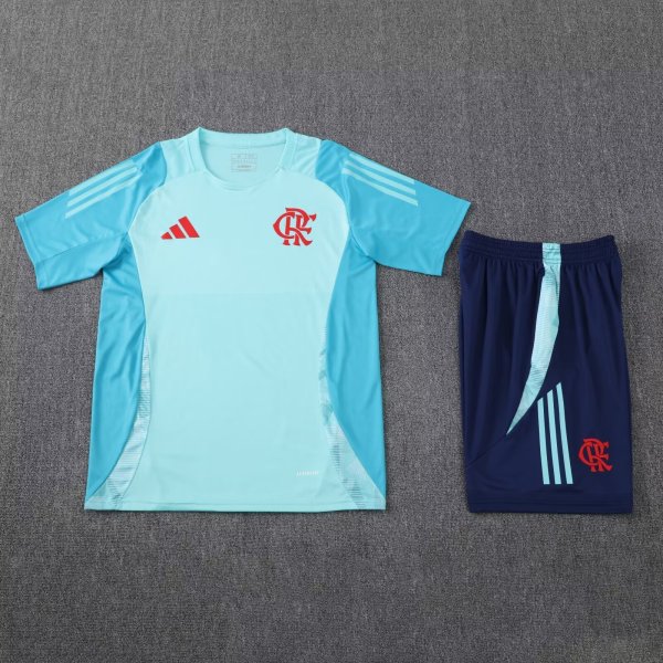 2024/25 CR Flamengo Adidas Training Kids Kit (Light Mint Green/Light Blue/Navy Blue)