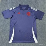 2024/25 CR Flamengo Adidas Training Polo Shirt (Navy Blue/White/Red)