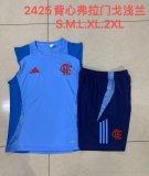 2024/25 adidas CR Flamengo Light Blue Sleeveless Training Set