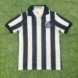 1974 Athleta Santos FC Retro Black & White Striped Jersey