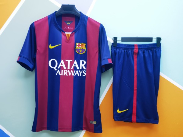2014/15 FC Barcelona Home Short Sleeve Kit