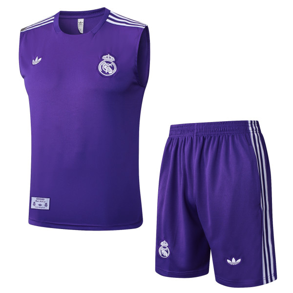 2025/26 Real Madrid CF Sleeveless Training Vest & Shorts Set