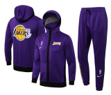 2021-22 Mens  Lakers Purple  Hoodie Jacket Tracksuit H0076#