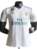 2017-2018 Real Madrid Home Player Version Retro Soccer Jersey