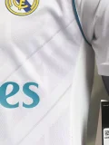 2017-2018 Real Madrid Home Player Version Retro Soccer Jersey