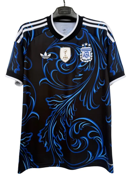 2026-27 Mens Argentina black away with FIFA World Champions 2022 Patch  Soccer Jersey