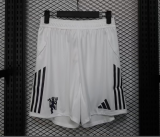 2025-26  Mens Manchester United white Player version  Shorts  Pants