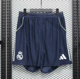 Mens Real Madrid  Player away blue  Shorts Pants  2025-26