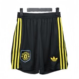 2025-26  Mens Manchester United third away black Shorts Pants