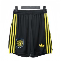 2025-26  Mens Manchester United third away black Shorts Pants