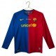 2008-09 Mens Barcelona home Long Sleeve Retro Soccer Jersey