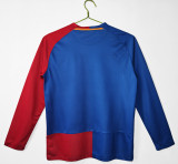 2008-09 Mens Barcelona home Long Sleeve Retro Soccer Jersey