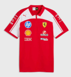 2026 F1 Ferrari New Pattern Red Short Sleeve Racing Suit