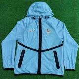 2026 World Cup France light blue Walkout Jacket (Hooded)