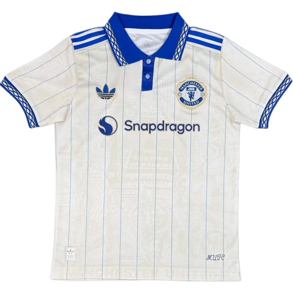 2026-27 Mens Manchester United White Polo Fans Soccer Jersey