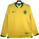 2006 Brazil  home Retro yellow Long sleeve soccer jersey