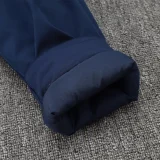 2024-25 Argentina Royal Blue Hooded Windbreaker Fabric Cotton Coat #G184
