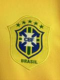 2006 Brazil  home Retro yellow Long sleeve soccer jersey