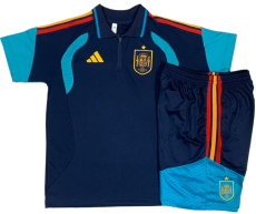 2026-27 Spain Royal blue POLO training Short suit C2613#