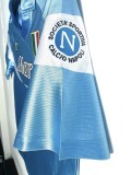 1990-91 Napoli Home Retro blue Soccer Jersey