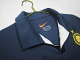 1998-99 Inter Milan Retro  away dark blue soccer Jersey