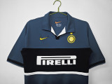 1998-99 Inter Milan Retro  away dark blue soccer Jersey