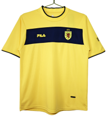 2002 Mens Scotland Retro  Away  yellow soccer Jersey