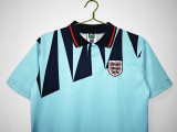1992 Mens England Away lake blue Retro Soccer Jersey