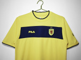 2002 Mens Scotland Retro  Away  yellow soccer Jersey