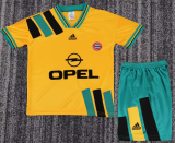 1993-95 Kids  Bayern Munich retro away yellow soccer  jersey