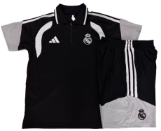 2026-27 Mens Real Madrid Polo black Training Short Suit C2615#