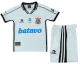1999-00 Kids Corinthians home retro white Soccer Jersey