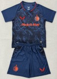 2025-26 Kids  Feyenoord third away dark blue Soccer Jersey
