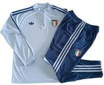 2026-27 Kids Italy light blue Half Pull Tracksuit E26082#