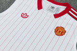 2026-27 Manchester United white vest Training Short Suit