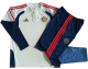 2026-27 Kids Bayern Munich beige half pull Tracksuit suit E26084#