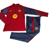 2026-27 Kids Barcelona red Half Pull Tracksuit