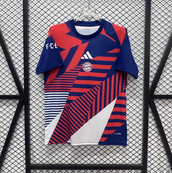 2025/26 FC Bayern Munich Pre-Match Training Short Sleeve Fan Version Soccer Jersey