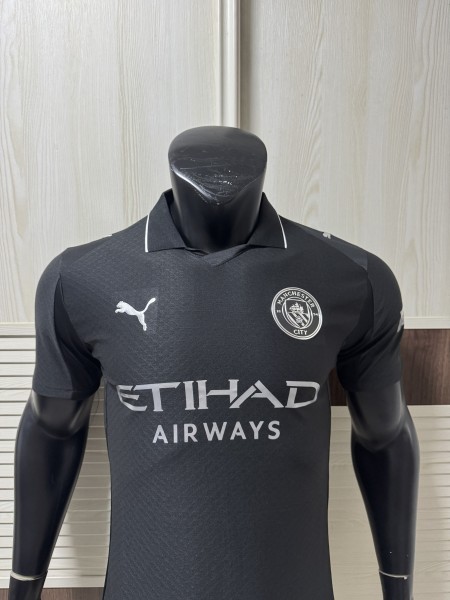 2025-26 Manchester City Away Short Sleeve Player Version Soccer Jersey