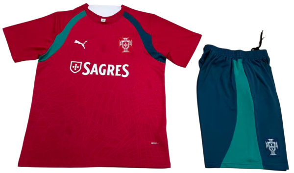 2026-27 Mens Portugal red short training soccer jerseys