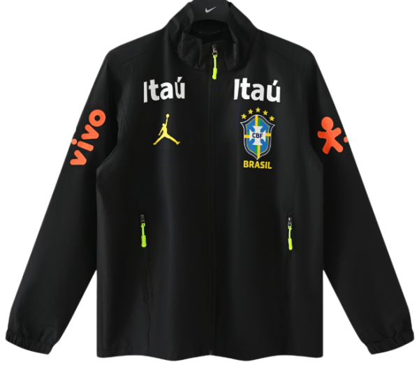 2026-27 Brazil black hatless Windbreaker （无帽）