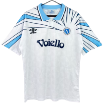 1992-93 Napoli Away Retro white  Soccer Jersey