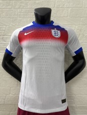 25-26 England Home Short Sleeve Player Version Soccer Jersey