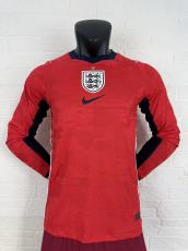 24-25 England Away Long Sleeve Player Version Soccer Jersey
